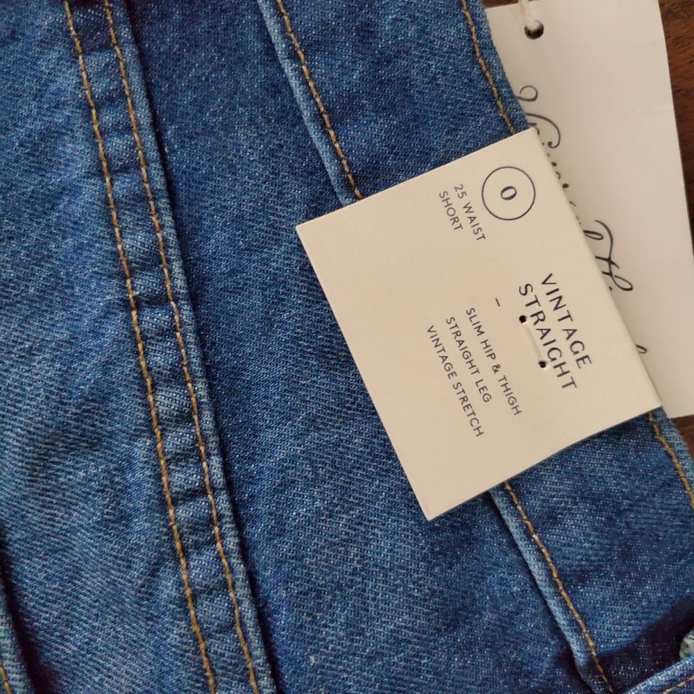 Vintage straight short slim hip and thigh jeans size 25 new universal thread - Picture 5 of 5